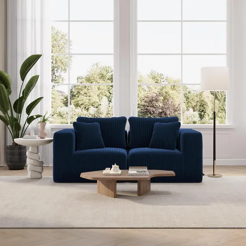 Vista 28 de Novilla - Sofá biplaza modular de 70.8 pulgadas, sofá modular de espacio pequeño, moderno sofá de nube con soporte Smarts Coil®, sofá seccional sin
