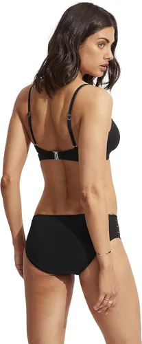 Vista 2 de Seafolly Traje de baño Active Hybrid Bralette para mujer con detalle central de ojo de cerradura