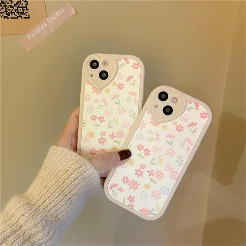Vista 3 de Ownest Funda compatible con iPhone 13 Pro Max con bonito patrón floral de flores para mujeres y niñas, funda de silicona suave con protección