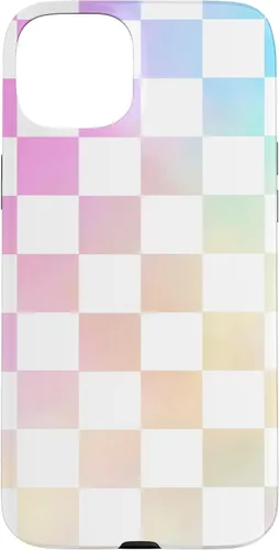 Vista 9 de Pastel Rainbow Checkerboard Checker Checked Pattern Case for iPhone 17
