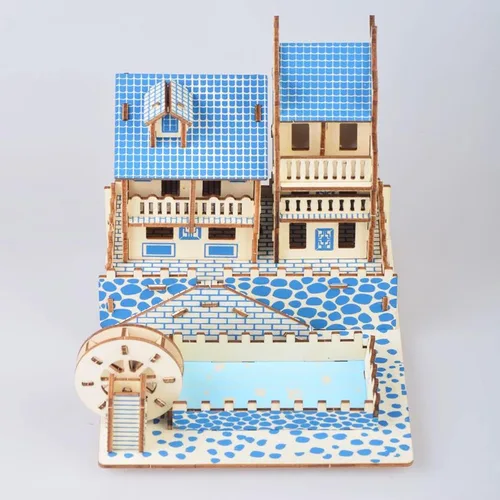 Vista 2 de Rompecabezas 3D para niños, rompecabezas para adultos, modelo de café, rompecabezas para niños, juguetes de bricolaje para artes y manualidades