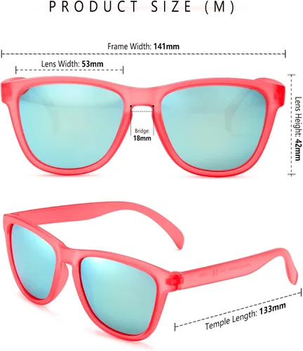 Vista 6 de Sunglasses Running No-Slip No-Bounc for Womens TR90 Grip Coating - TAC UV400 Polarized Protection