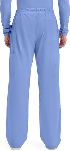 Vista 4 de Cherokee Scrubs for Men Tapered Leg Cargo Scrub Pants with Zip Fly, 5 Pockets Elastic Waist 2-Way Stretch & Easy Care WW190