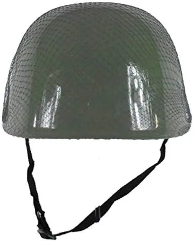 Vista 7 de Disfraz de soldado del ejército para niños con casco de combate con cinturón de bala, Camo