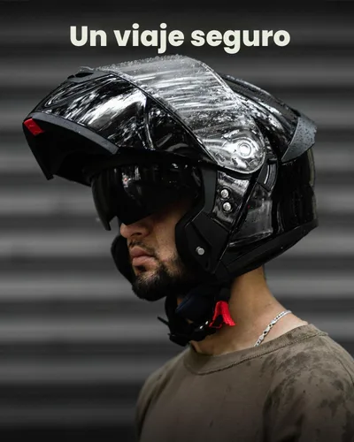 Vista 7 de ILM Casco de Motocicleta para Adultos con Doble Visera Abatible Modular de Cara Completa Casco DOT Modelo WS206