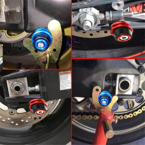 Vista 5 de Para GIXXER 250 SF 150 125 GIXXER 250SF 2018-2022 2023 Accesorios de motocicleta CNC Carretes basculantes Tornillos de soporte deslizante