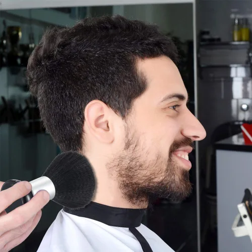 Vista 4 de Patelai 3 piezas de cepillo de peluquero para cortar y limpiar el cabello, plumero de cuello grande con mango de plástico para barrer el cabello