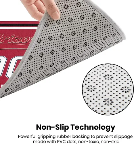 Vista 3 de Tapete personalizado Arizona para puerta de baño, tapete en relieve seguro para exteriores, 24 pulgadas de ancho x 17 pulgadas de alto, tapete