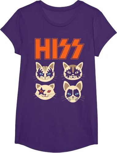 Vista 56 de Camiseta Hiss Funny Cats Kittens Rock Rockin, Negro