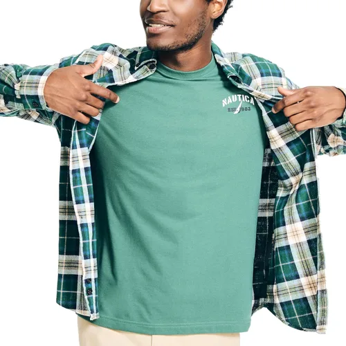 Vista 4 de Nautica Camiseta estampada de carreras de yates para hombre