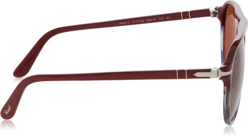 Vista 3 de Persol PO3302S Pilot - Gafas de sol para hombre, VerdeHavana ChiaraNegro Polarizado