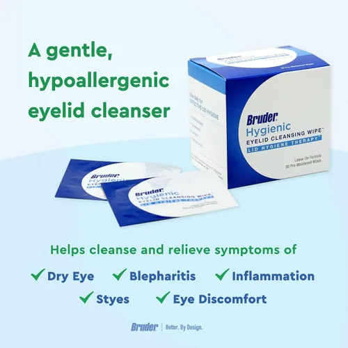 Vista 2 de Bruder Toallitas higiénicas de limpieza de párpados Toallitas exfoliantes sin enjuague que eliminan el exceso de aceite y desechos de párpados