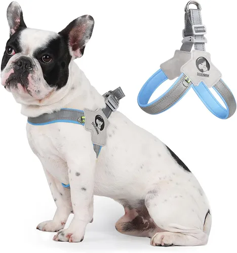Vista 9 de Easy Walk - Arnés para perro con problemas de tráquea, arnés suave y ajustable para cachorros, sin tirones, fácil de usar, arnés para mascotas sin