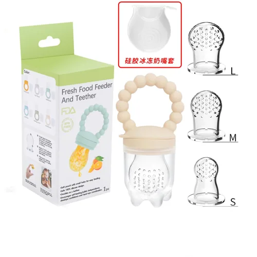 Vista 4 de Alimentador de frutas Chupete de fruta Alimentador de chupete de frutas Juguete de silicona para bebés Alimentador de frutas para bebés Chupetes