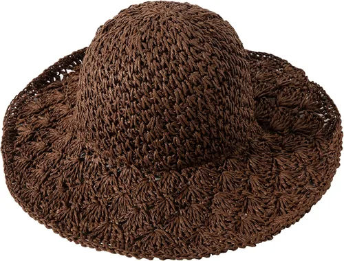 Vista 4 de Lanzom Womens Ladies Straw Hat Wide Brim Beach Sun Cap Foldable Large Floppy Braided Sun Hat for Travel