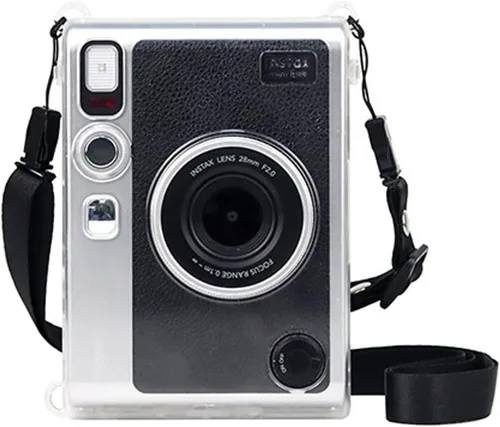 Vista 3 de Mini Evo - Funda transparente para cámara instantánea Fujifilm Instax Mini Evo, protector de impresora fotográfica transparente con correa