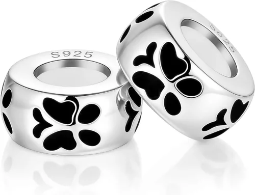 Vista 8 de Lovans 925 Sterling Silver Stopper Charms for Bracelets, Stopper Beads Fit DIY Jewelry