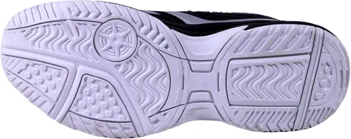 Vista 6 de Python Deluxe - Zapatos de cancha para interiores (racquetball, squash, bádminton, pickleball, voleibol) (bajo y medio) (colores negro y blanco)
