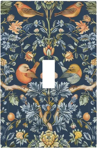 Vista 62 de Cubiertas de Enchufe Dúplex de 1 Gang con Hojas Florales de Eucalipto Azul en Acuarela, Placa Frontal Decorativa para Interruptor de Luz, Placa