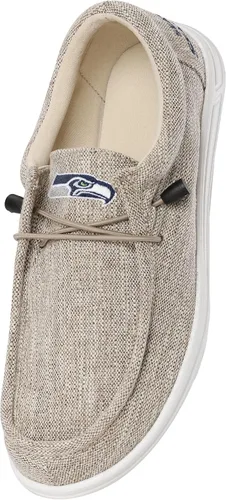 Vista 69 de FOCO Men's NFL Team Logo Lightweight Loafers Lace Up Cotton Knit Shoes