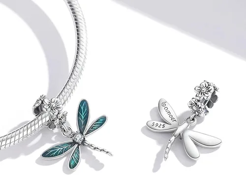 Vista 3 de RUKYF Bead Charms for Bracelets and Necklaces Sterling Silver Dragonfly Cat Coffee Cup Heart Charms for Women Girls Bracelets