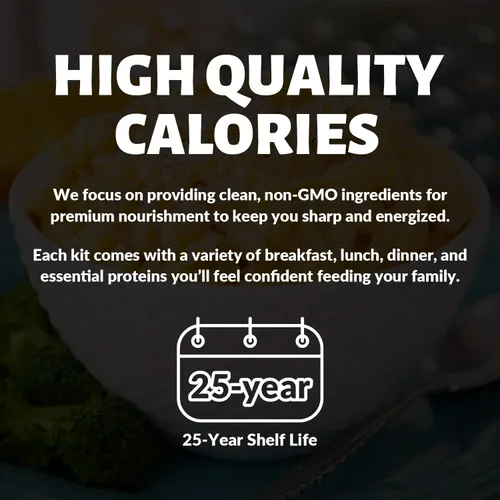 Vista 3 de Kit de suministro de alimentos a largo plazo de 180 días 2,100 porciones, +75g de proteína diaria y +1,800 calorías por día Alimentos
