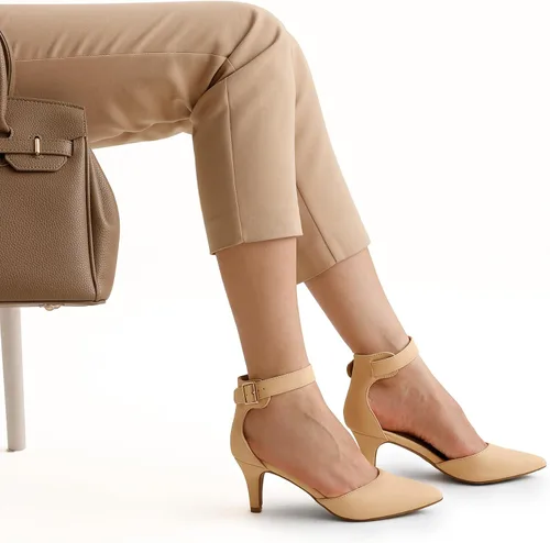 Vista 6 de DREAM PAIRS zapatos puntiagudos de vestir para mujer, de tacón bajo