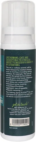 Vista 2 de ALZOO Spray calmante para gatos, a base de plantas, alivio del estrés y la ansiedad, con Nepeta Cataria, sin feromonas sintéticas, alivio del estrés