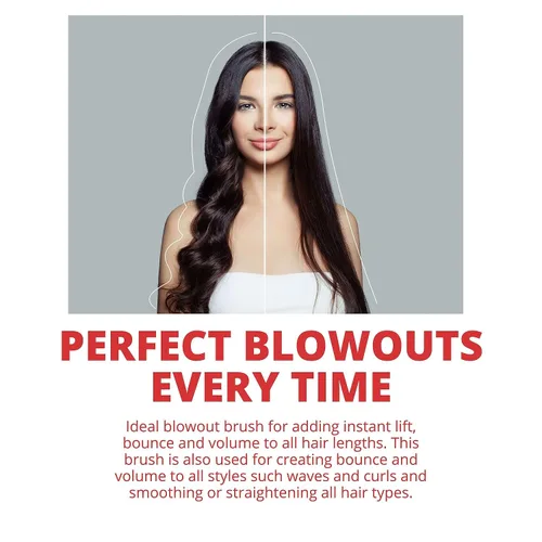 Vista 2 de Cortex Professional Cepillo redondo 100% de cerdas de jabalí – Cepillos para el cabello para mujeres y hombres, cepillo redondo para secado