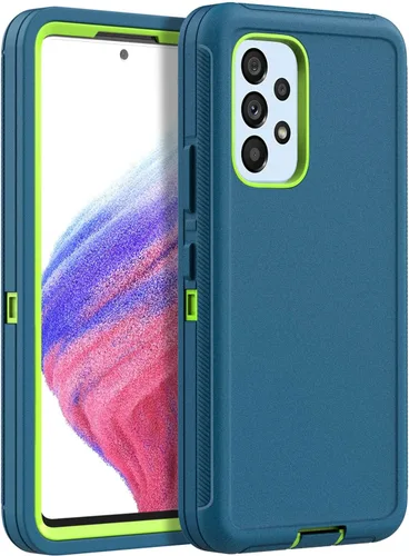 Vista 11 de AICase Funda para Galaxy A53 5G, resistente protección contra caídas, cuerpo completo, resistente a los golpes, a prueba de polvo, militar Negro
