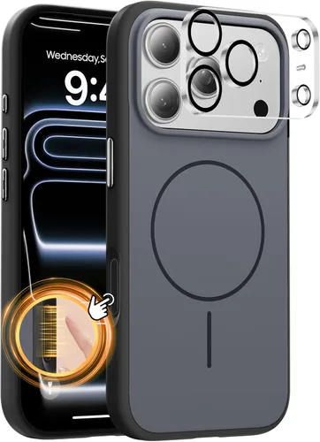 Vista 142 de Tigowos Funda Magnética para iPhone Air Compatible con MagSafe Resistente a Caídas de 16 Pies Cubierta Trasera con Sensación de Piel Mate a Prueba