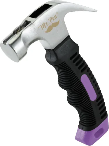 Vista 14 de Mr. Pen - Martillo de camping de 8 onzas color marrón - Martillo de uñas, pequeño y ancho, con punta de clavo, magnético, pequeño martillo de uñas