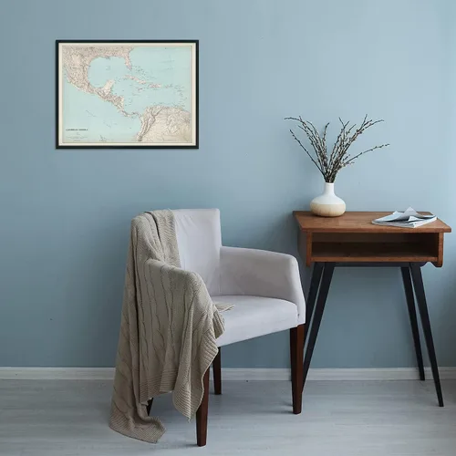 Vista 5 de HISTORIX Póster de mapa vintage de América del Caribe 1961 – 18 x 24 pulgadas