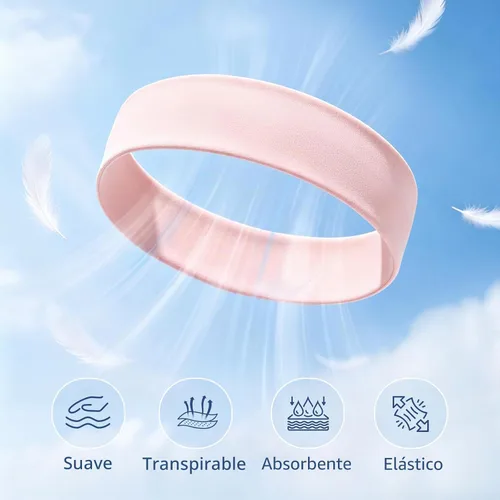 Vista 2 de Fishinsea Paquete de 8 diademas deportivas para mujer, tela elástica suave antideslizante, bandas para el cabello para entrenamiento diario, yoga