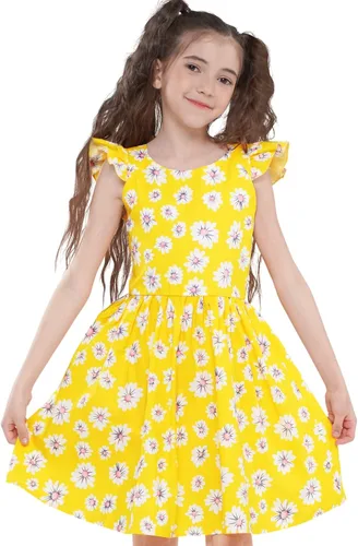 Vista 300 de Vestido de verano para niña, de algodón, con diseño floral