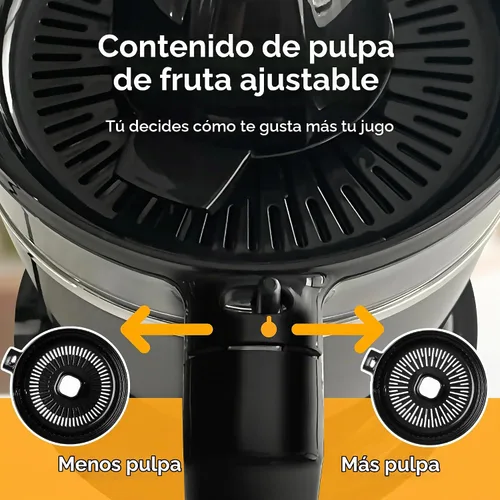 Vista 2 de LEBENLANG Exprimidor de naranjas eléctrico sin BPA – 27 onzas y 2 conos con control de pulpa I Exprimidor automático y eléctrico para cítricos