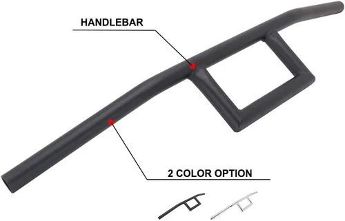 Vista 5 de AnXin - Manillar de motocicleta de 7/8 pulgadas, estilo Cafe Racer Box Window Attack, 22 mm, universal para Cruiser Bobber, aplicación