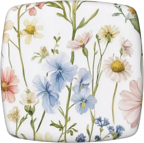 Vista 12 de Fundas de asiento cuadradas para silla de comedor con girasoles azules vintage, de 16.9 pulgadas, dos piezas, funda de cojín elástica ajustable