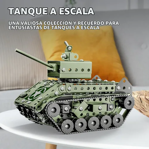Vista 2 de Lucky Doug Juego de 284 piezas de proyectos de construcción STEM, tanque de ejército modelo, juguetes de construcción para niños de 8 a 12 años, kit