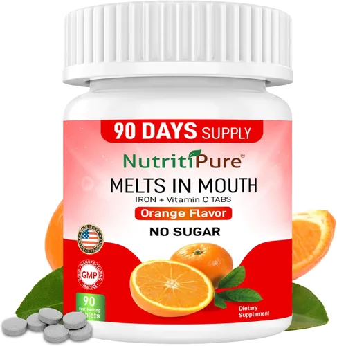 Vista 11 de Hierro masticable 65 mg con vitamina C, sin azúcar, 60
