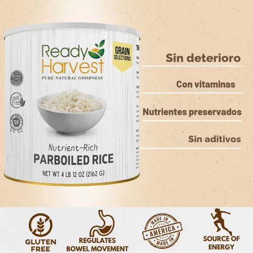 Vista 6 de Ready Harvest alimentos de emergencia para emergencias - Arroz blanco parboilizado Alimentos de supervivencia Artículos básicos de despensa