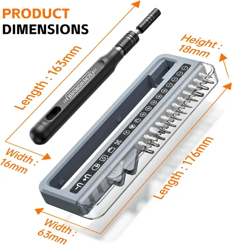 Vista 5 de ANVANNA Juego de destornilladores de precisión electrónica de 32 piezas para iPhone, MacBook, computadora, laptop, PC, tableta, PS4, Xbox, Nintendo