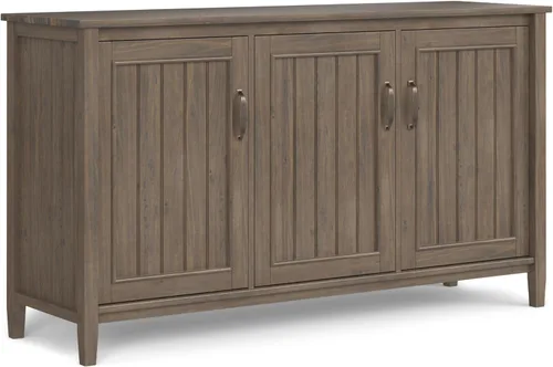 Vista 17 de SIMPLIHOME Warm Shaker 36" gabinete de madera maciza en marrón dorado claro
