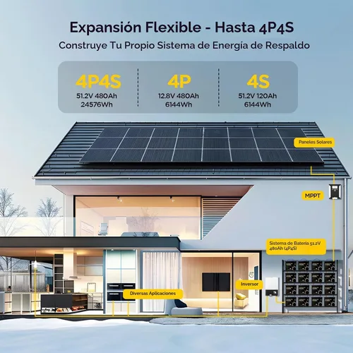 Vista 3 de Batería de litio LiFePO4 de 12V 120Ah con aplicación inteligente
