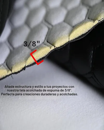 Vista 4 de Tela de espuma acolchada de vinilo con tapicería de espuma de 3/8 de pulgada para forro de automóviles, paneles de puertas, botes y asientos. Forro