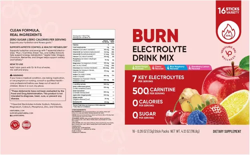 Vista 9 de Venture Pal Paquetes de hidratación sin azúcar + polvo de electrolitos