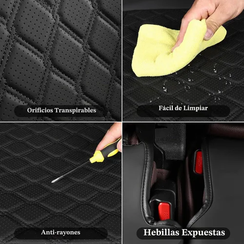 Vista 7 de Huidasource Fundas para asiento de Toyota 4Runner juego completo, protector de asiento impermeable de cuero sintético, protector de cojín de asiento