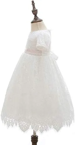 Vista 3 de Vestido de bautizo para niña, vestido de bendición para bautizo, vestido de bendición para niña de las flores, vestidos para ocasiones especiales