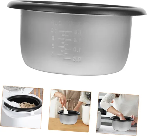 Vista 5 de Olla de repuesto para olla de arroz, olla interior resistente, revestimiento antiadherente, gran capacidad, adecuada para cocinas de cuco