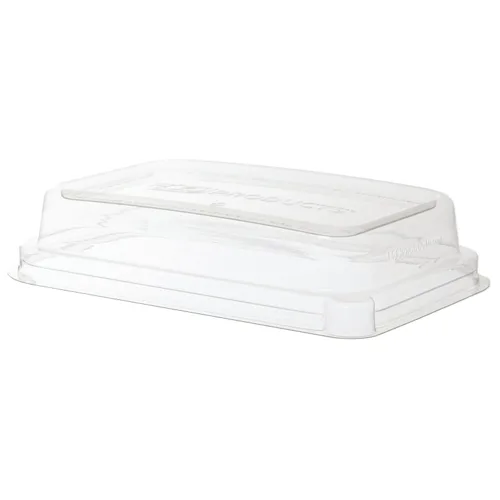 Vista 11 de Eco-Products - Contenedores compostables de 5 pulgadas para llevar, tapas de cúpula verde transparente, caja de 400, se adapta a cajas cuadradas